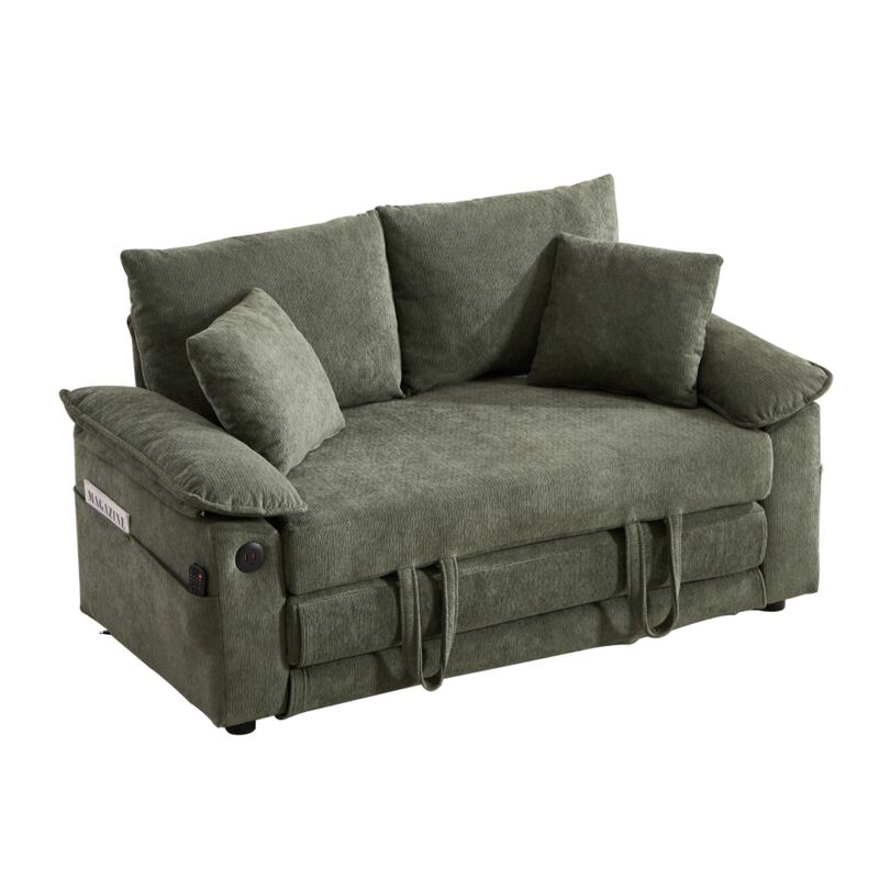Jidpop 3-in-1 Upholstered Futon Sofa image number 0