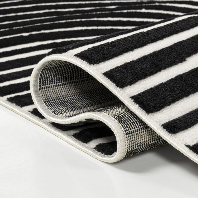 Hallie High-Low Minimalist Curve Geometric Indoor/Outdoor Area Rug