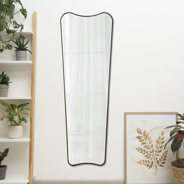 Alfie Large Rectangular Metal Framed Wall Mounted Full-Length Mirror