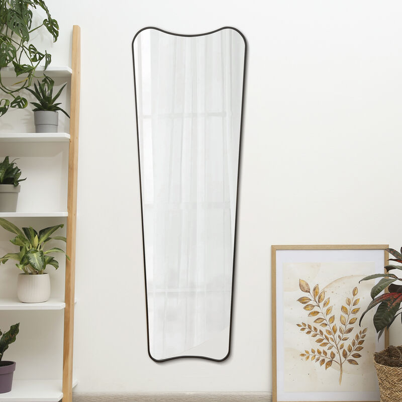 Alfie Large Rectangular Metal Framed Wall Mounted Full-Length Mirror