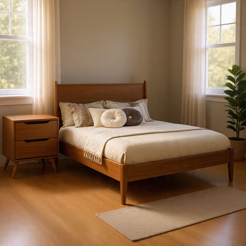 Bedroom Set, Wood &ndash; 2 Piece Set with Nightstand image number 8