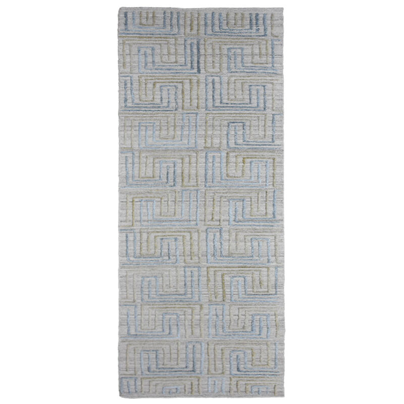RUGSOTIC CARPETS HAND WOVEN FLAT WEAVE KILIM POLYESTER ECO-FRIENDLY AREA RUGS  - Runner Shape, Geometric Modern Design, Low Pile  Handmade Area Rugs (DP0005) image number 0
