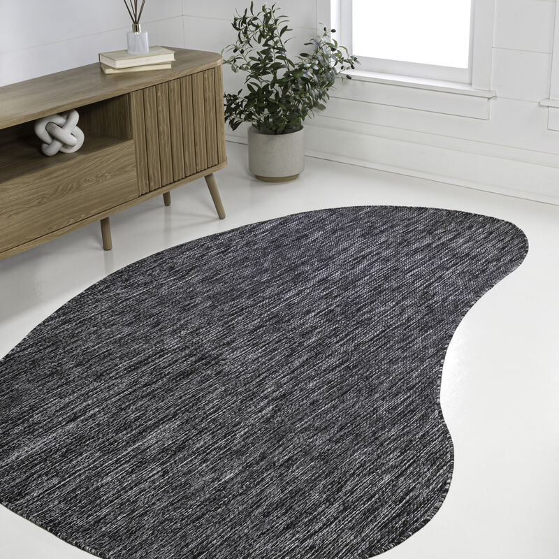 Evan Modern Rustic Organic Curve Area Rug
