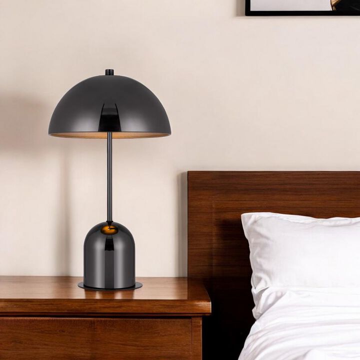 Hivvago 20" Gunmetal Dark Gray Desk Table Lamp With Half Dome Shade