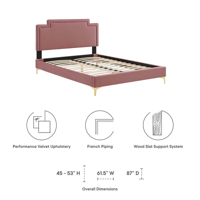 Modway - Liva Performance Velvet King Bed image number 7