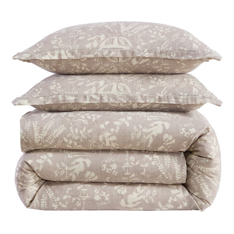 Genoa Mocha Queen Duvet Cover Set image number 0