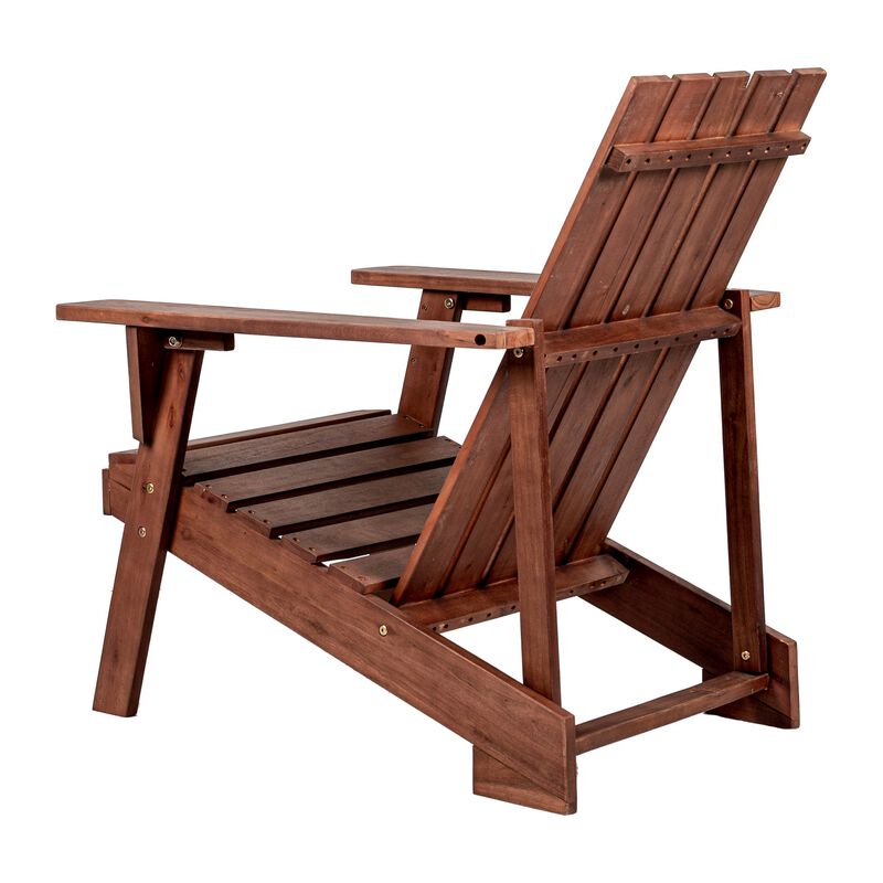 Irving Outdoor Patio Modern Acacia Wood Adirondack Chair