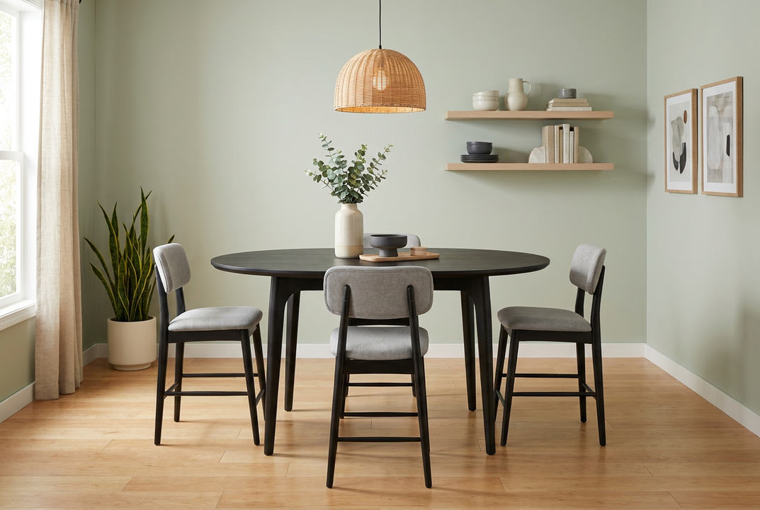 Rolo 76" Black Counter Table