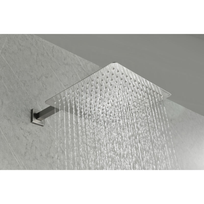 Shower System With Shower Head, Hand Shower, Hose, Valve Trim, Lever Handles And Niche