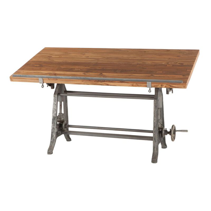 Belen Kox Vintage Industrial Drafting Desk, Belen Kox image number 2