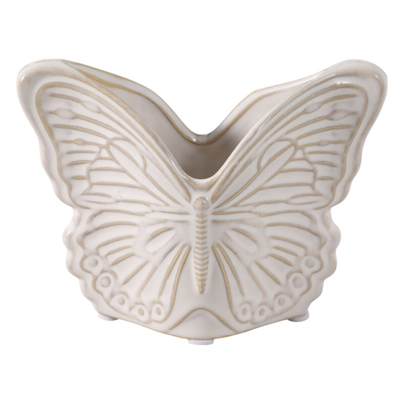 5" Butterfly Pencil Cup, Ivory image number 3