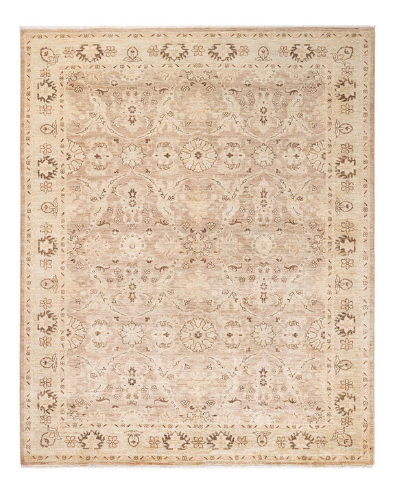 Eclectic, One-of-a-Kind Hand-Knotted Area Rug  - Ivory, 5' 2" x 6' 3"