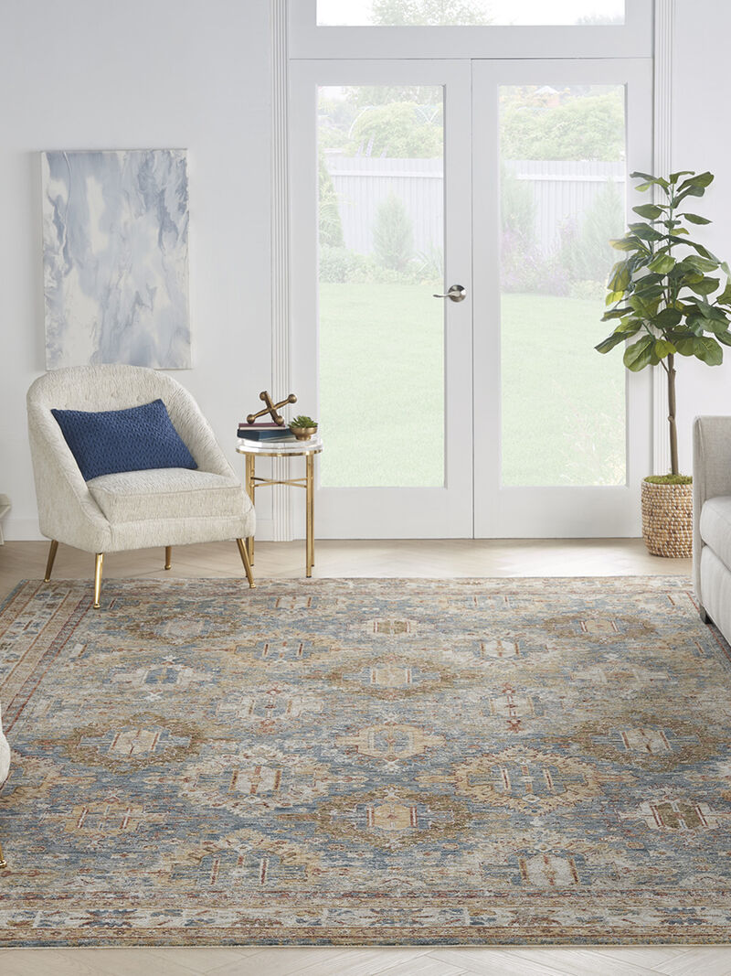 Sahar SHR01 Blue 9'3" x 12'7" Rug