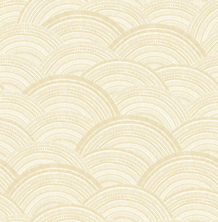 Encircle Yellow Geometric Wallpaper (Set of 2)