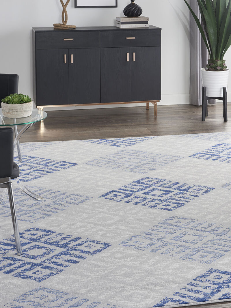 Whimsicle WHS18 Gray/Blue 7' x 10' Rug image number 7