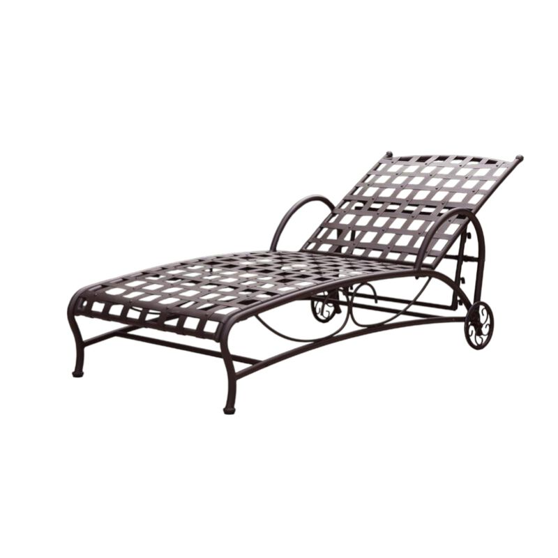 Santa Fe Nailhead Single Multi Position Chaise Lounge