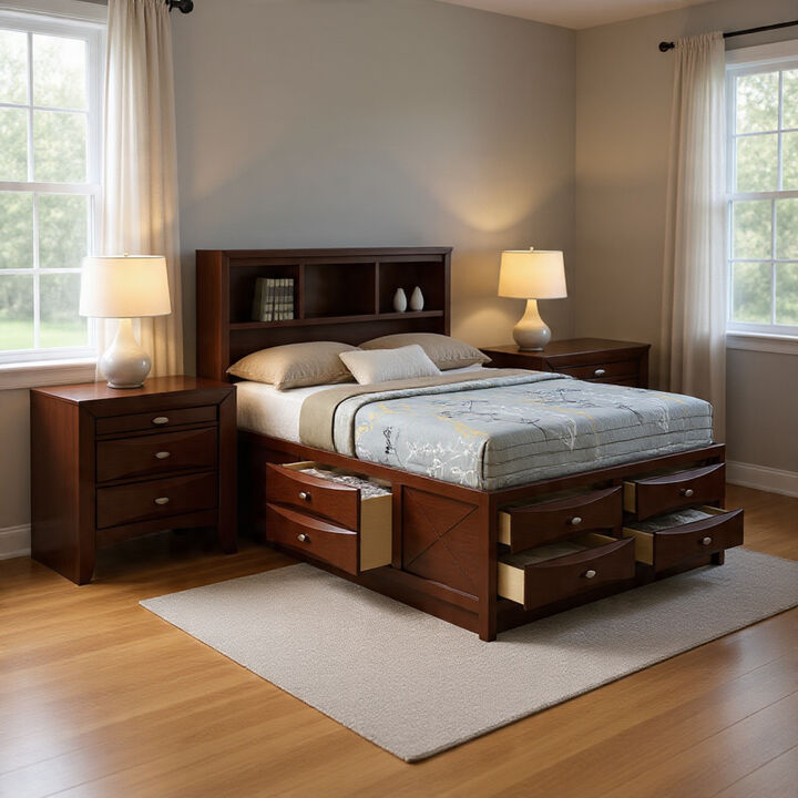 Bedroom Set, 3 Piece Set with 2 Nightstands