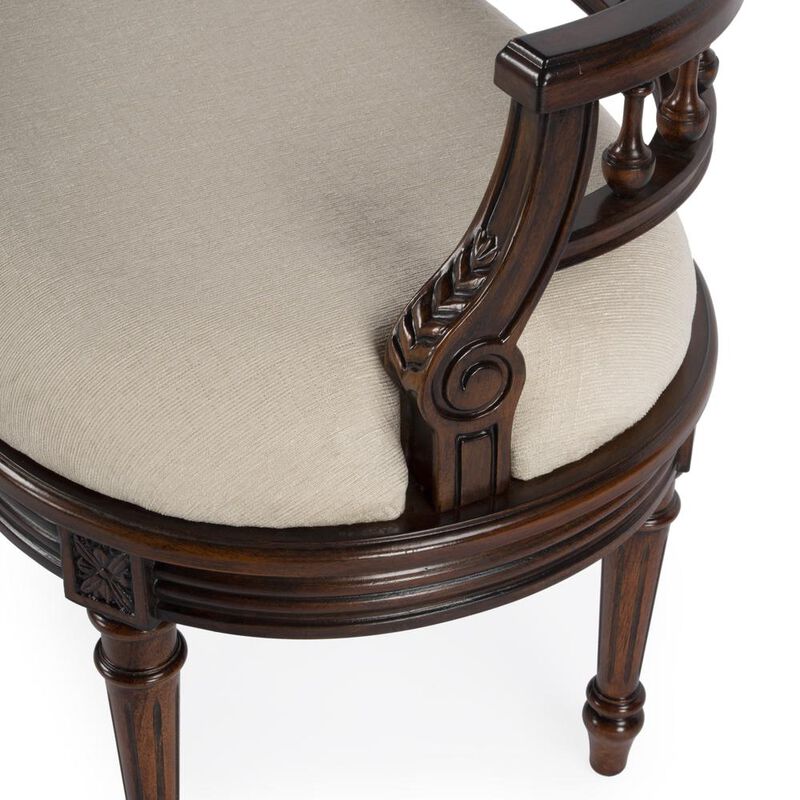 Butler Specialty Hathaway 37" Upholstered Bench, Dark Brown image number 6