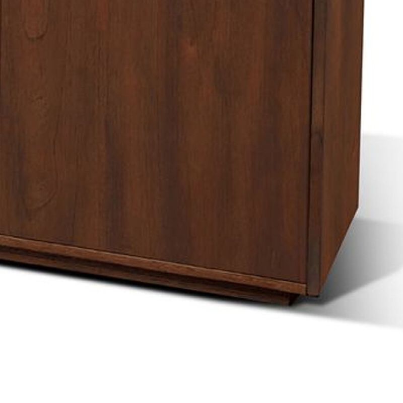 Nancy Sideboard Server with 3 Drawers and 2 Cabinets, Brown Mahogany Wood image number 3