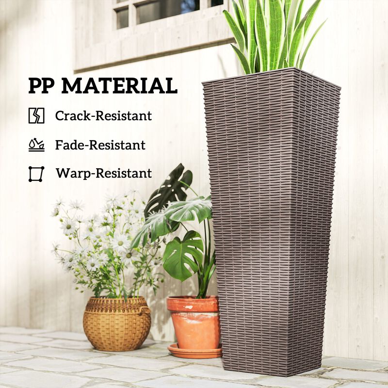 Hivvago 32 Inch Tall Planters for Porch & Garden image number 6