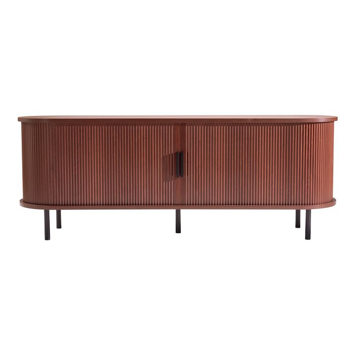 TV Stand for TVs up to 58 Inch with Adjustable Shelves and Sliding Door