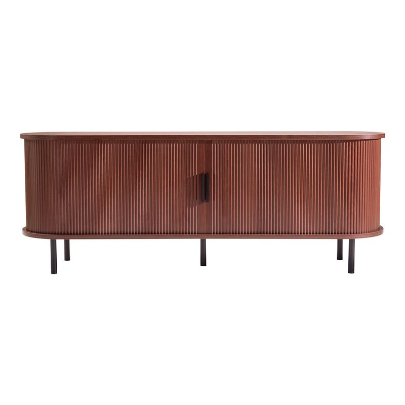 TV Stand for TVs up to 58 Inch with Adjustable Shelves and Sliding Door image number 0