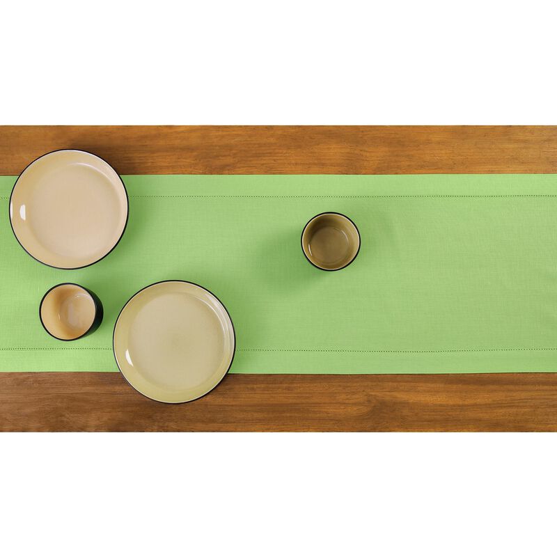 Christmas Cotton Linen Hemstitch Table Runner, Solino Home