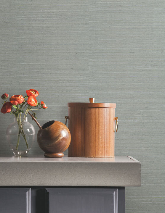 Natural Sisal Slate Peel & Stick Grasscloth Wallpaper (Set of 2)