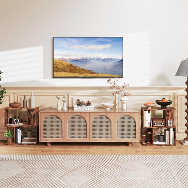 Hivvago 3-Tier Bookshelf with Display Shelf for Small Space