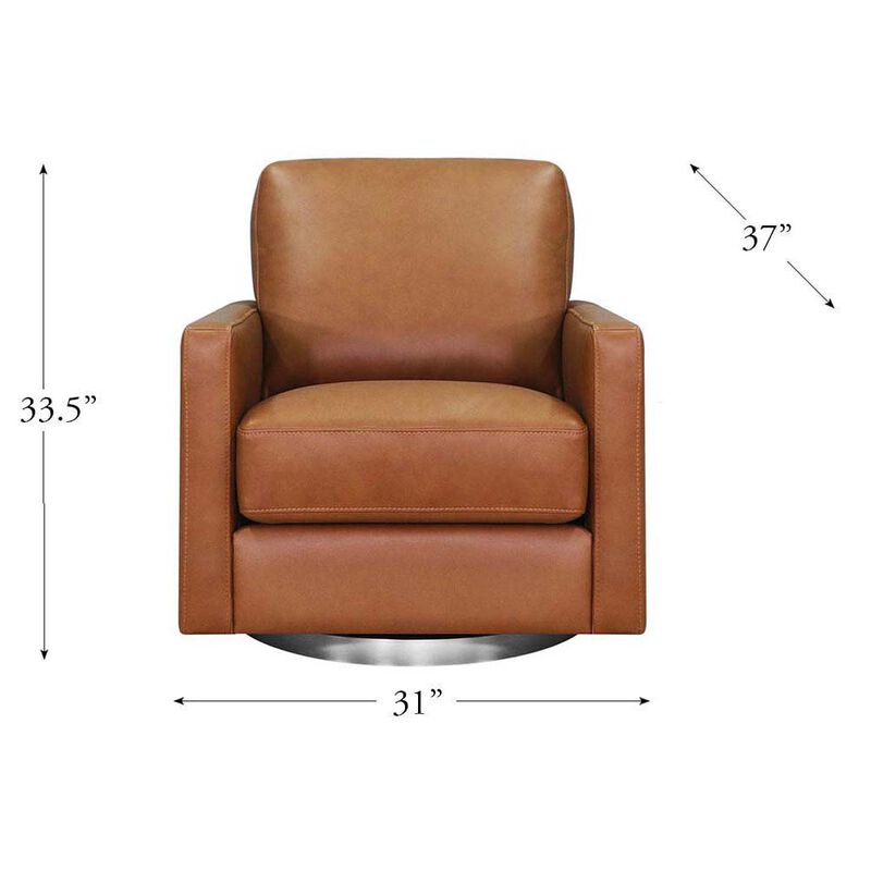 Ashby Swivel Leather Chair