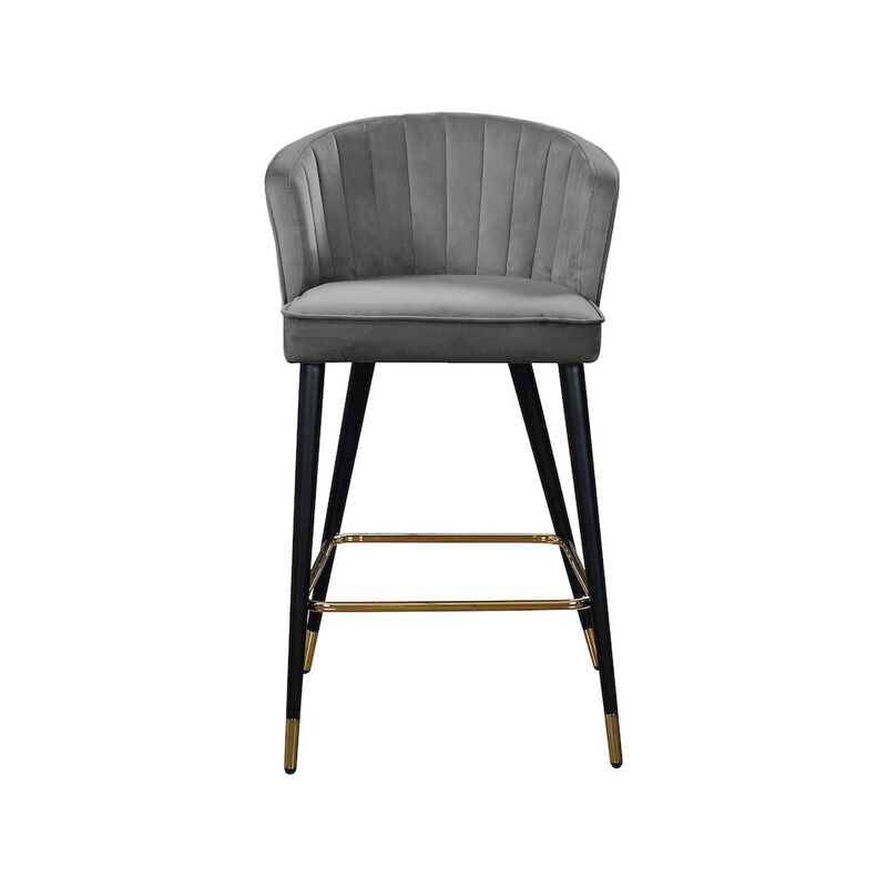 Meridian Furniture Cassie Velvet Stool, Set of 2
