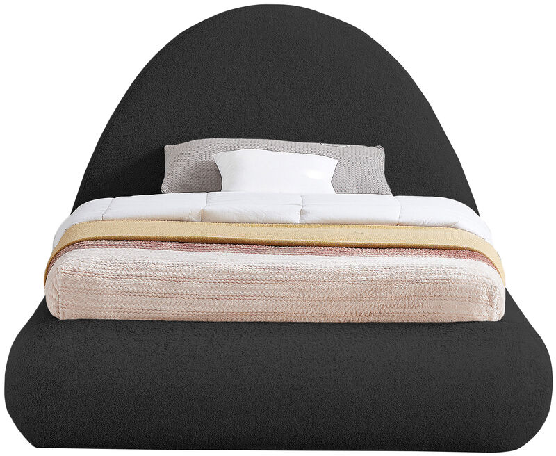 Meridian Furniture Rudy Black Teddy Fabric Twin Bed image number 2