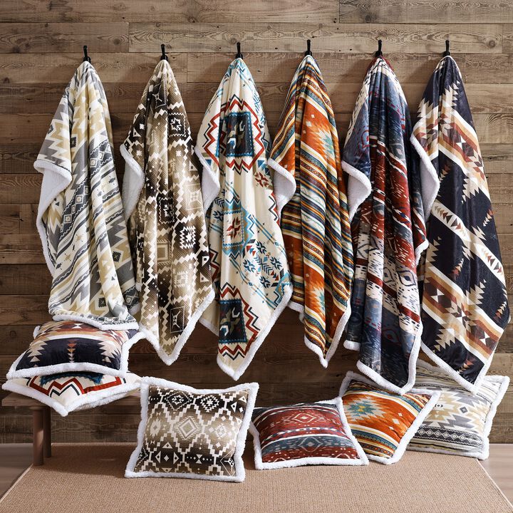 Del Sol Campfire Sherpa Pillow