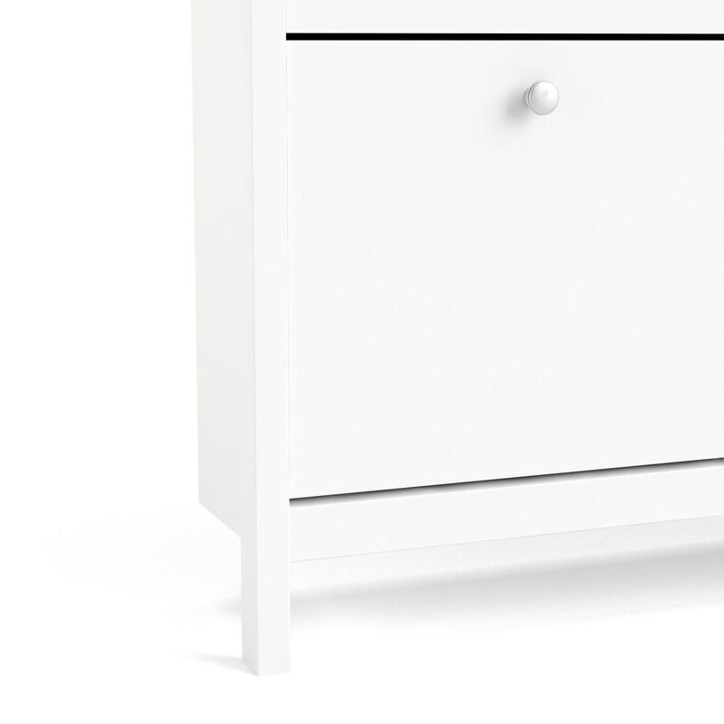 Tvilum Madrid 4 Drawer Shoe Cabinet, White