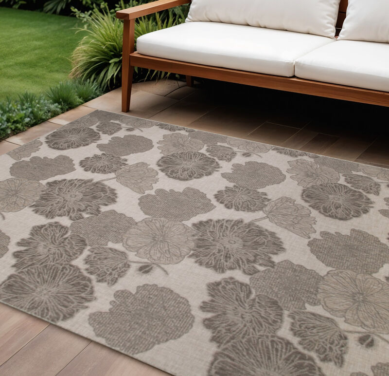 HomeRoots Floral Indoor Outdoor Area Rug image number 1