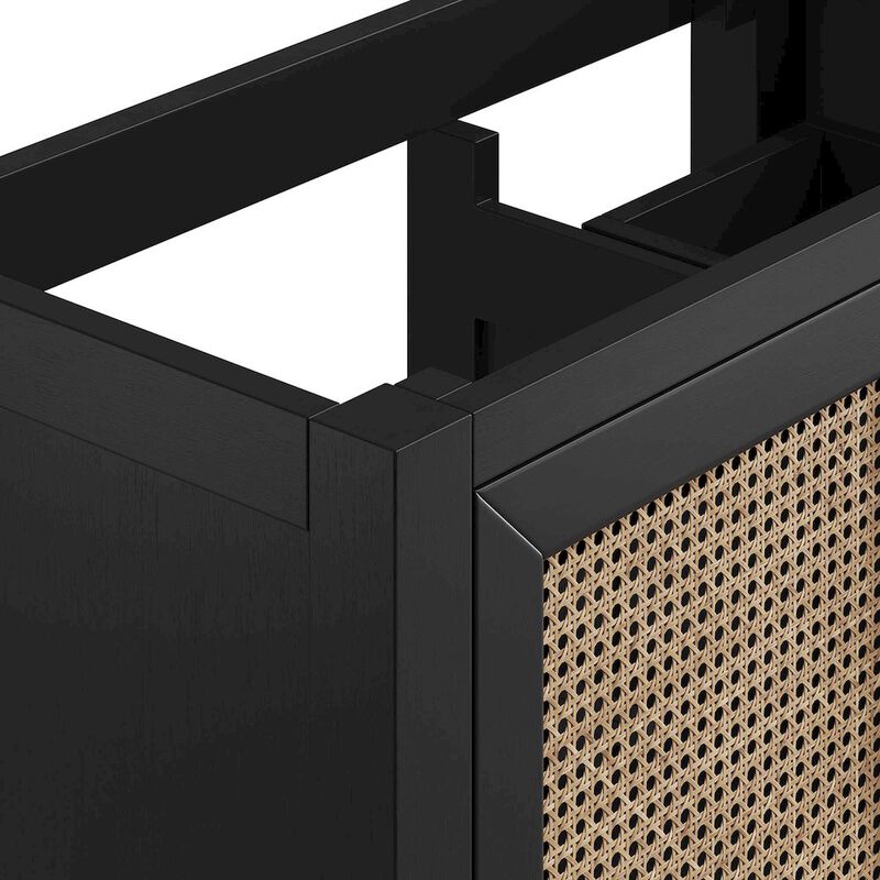 Modway Dixie 36” Solid Wood Bathroom Vanity Cabinet (Sink Basin Not Included)