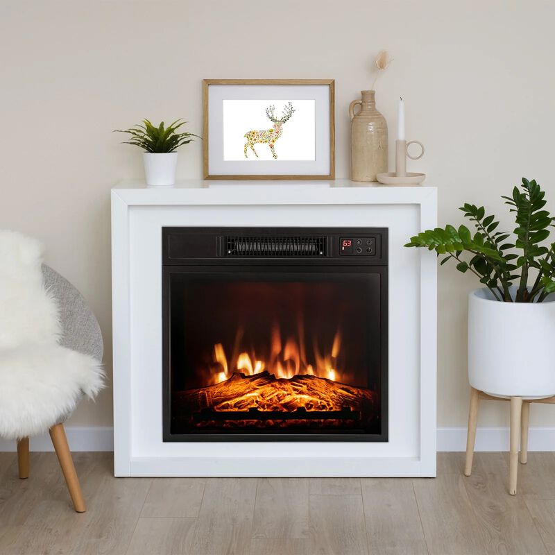 Mondawe 18" Electric Fireplace - 3D Flame & 1400W Heater
