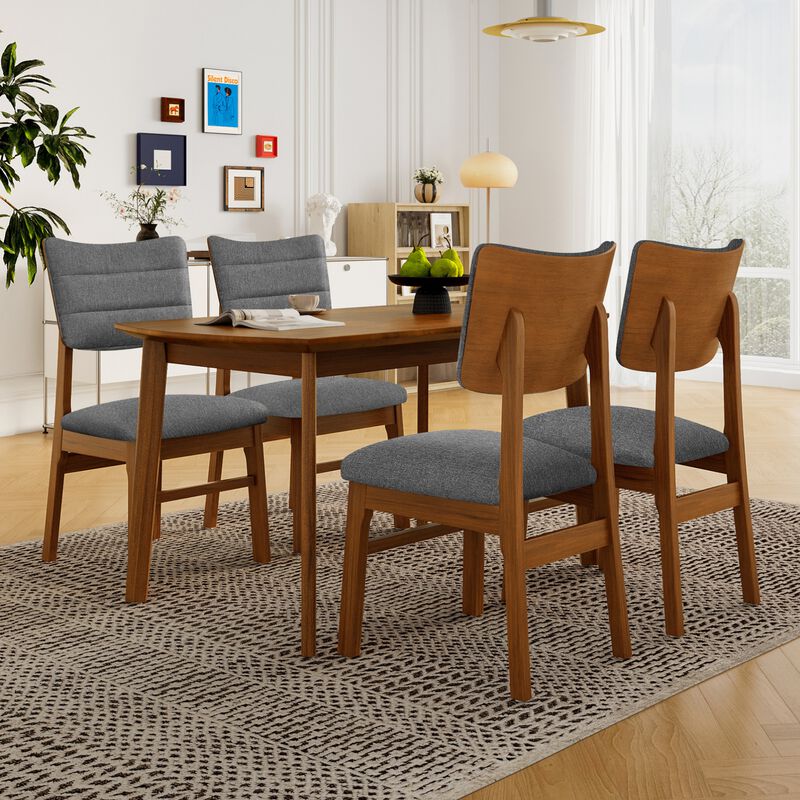 Zekast Scandinavian 4‑Piece Dining Table Set image number 2