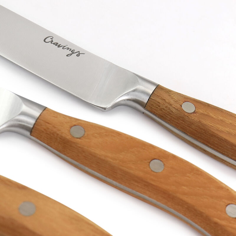 Cravings by Chrissy Teigen 6 Piece Stainless Steel Cutlery and Wood Block Set