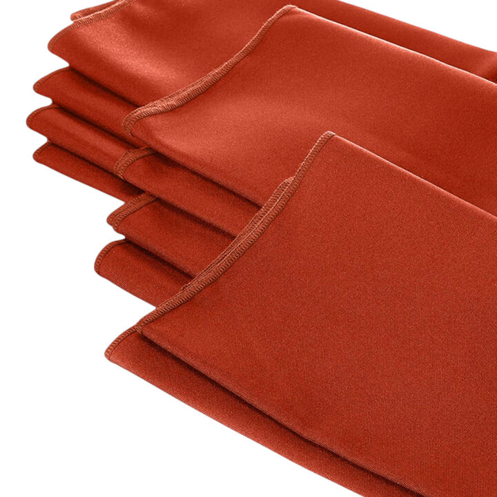 Polyester Poplin Cloth Napkins 18 by 18 Inch, Pack of 10 for Parties