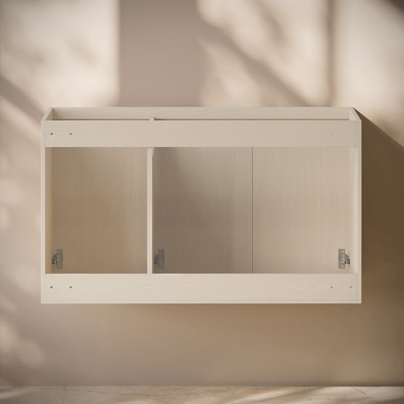 Cascade 36" Wall-Mounted Bathroom Vanity Cabinet without Top in White Oak image number 3