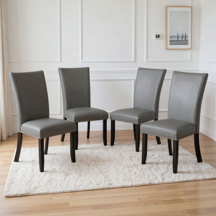 New Classic Furniture Lyra Wood Dining Chair in Gray (Set of 4)