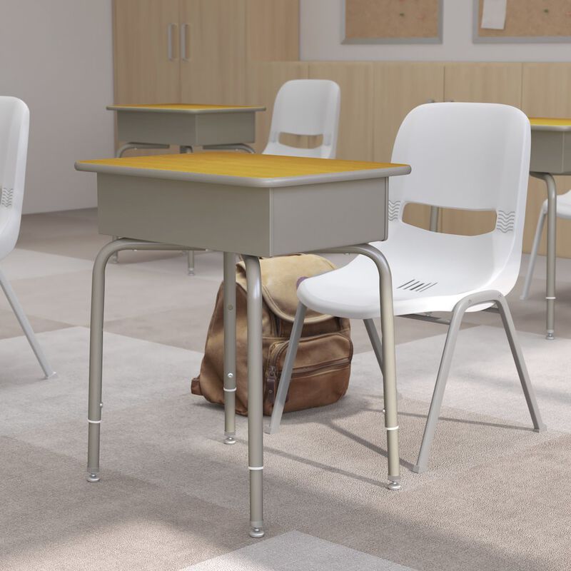 Flash Furniture Student Desk - Open Book Box for Elementary - High School Grade Students image number 4