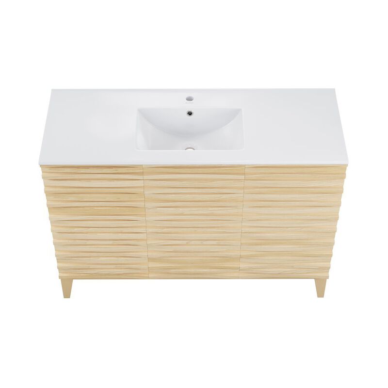 Cascade 48 in. Bathroom Vanity with 3-Hole Ceramic Sink Top image number 8