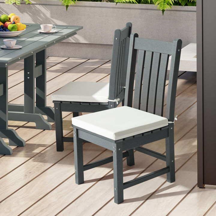WestinTrends Outdoor Patio Kitchen Dining Chair Square Seat Cushions Set of 4, 16 x 15