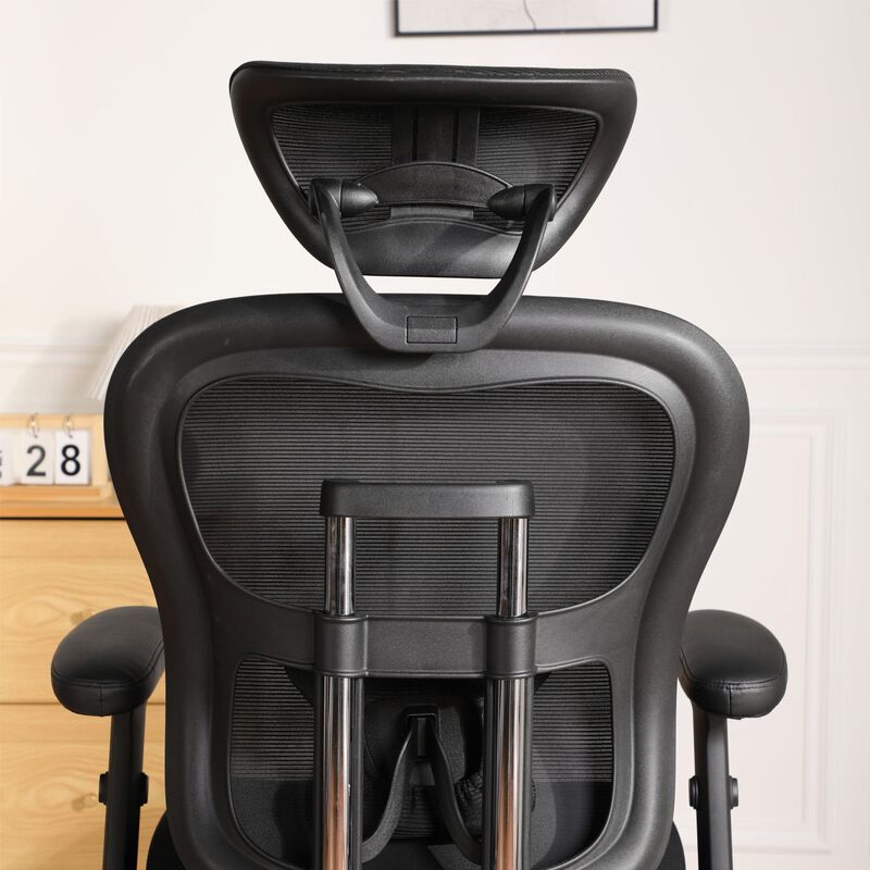500LBS Big and Tall Office Chair Mesh Breathable,Gaming Chair with Adjustable Backrest Height image number 7