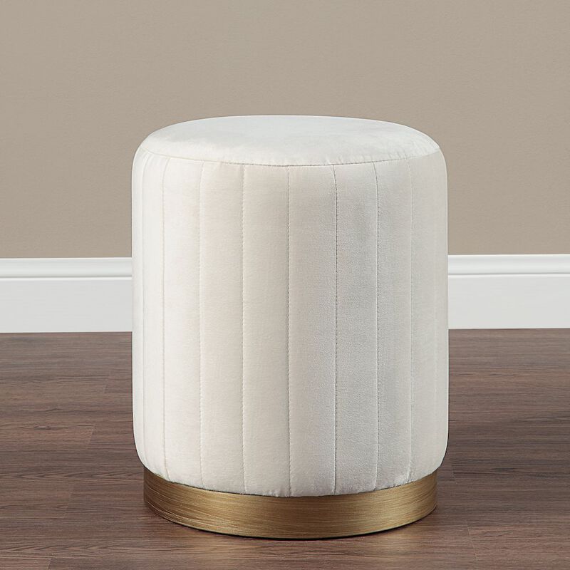 Renwil Baylor Ottoman In Cream Color
