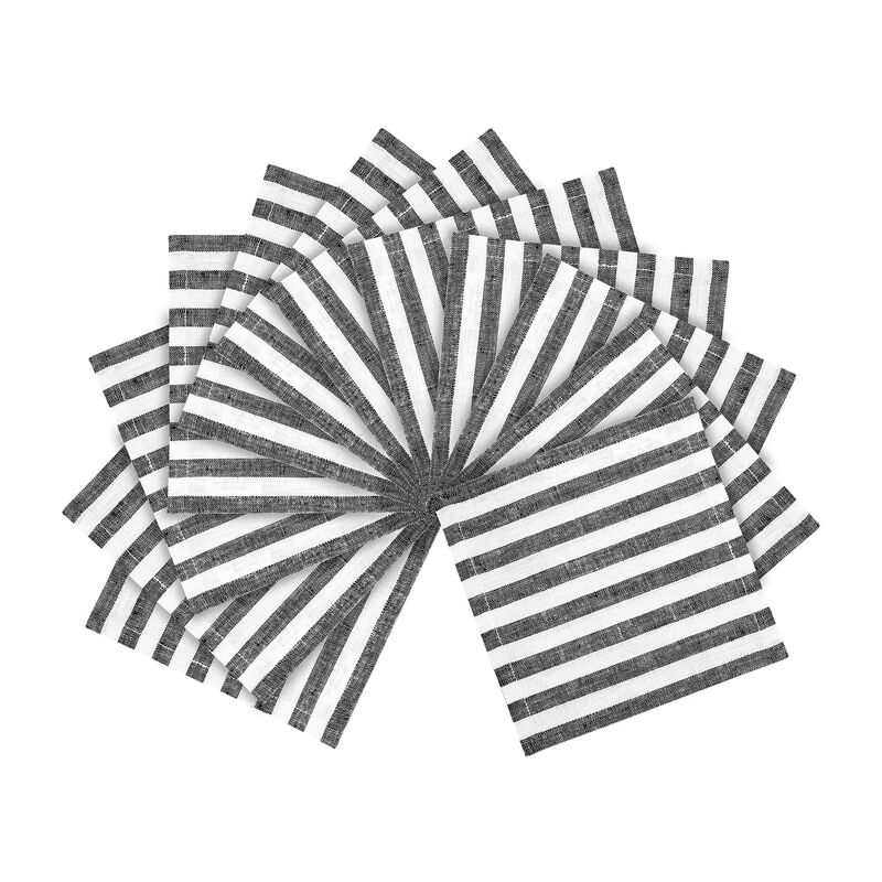 Linen Cocktail Napkins - Amalfi Stripe image number 0