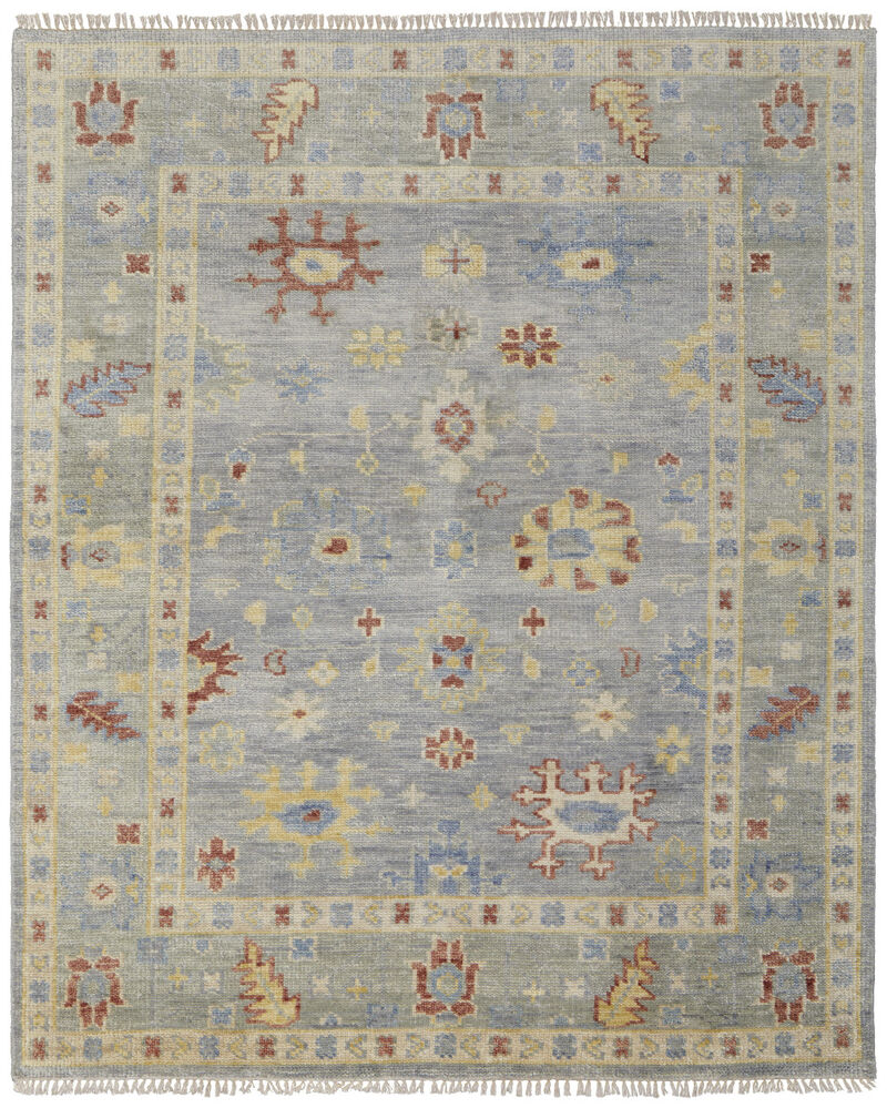 HomeRoots Wool Floral Hand Knotted Area Rug With Fringe image number 2