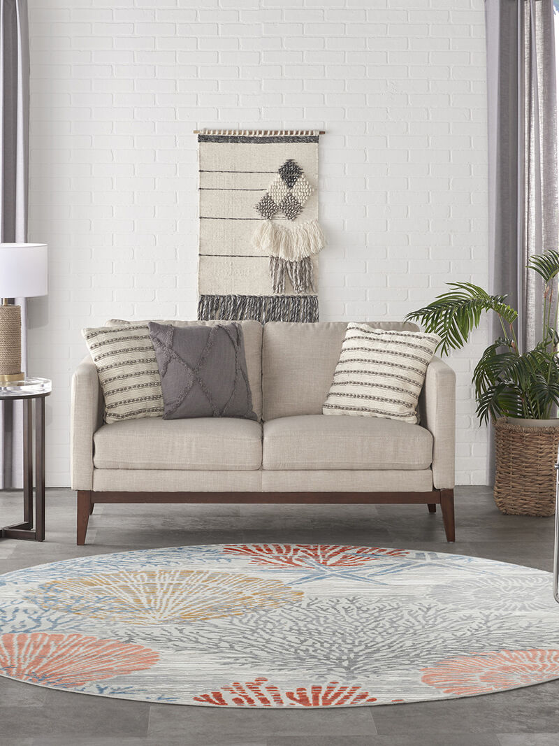 Seaside SDS04 Multicolor 5'3" x Round Rug